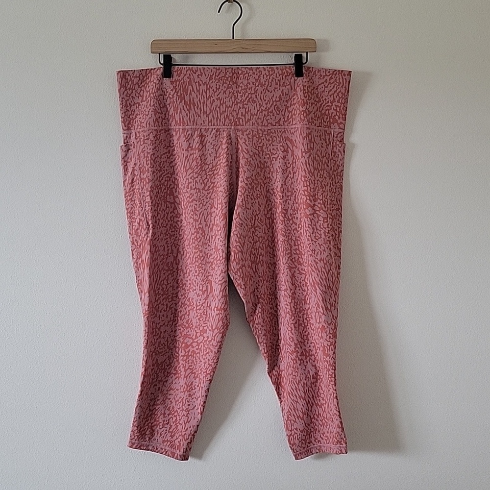 Athleta Salutation Stash Pocket II Printed 7/8‎ Tight Size 3X